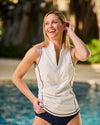 Get Soaked Sleeveless Swim Top with Built-in Bra