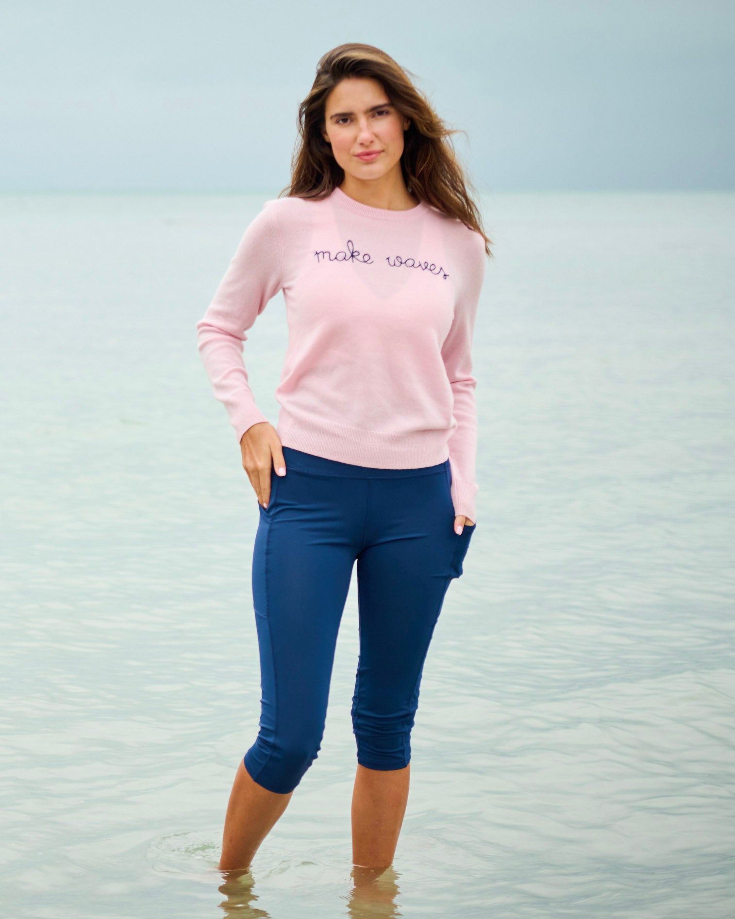 Make Waves Cashmere Sweater